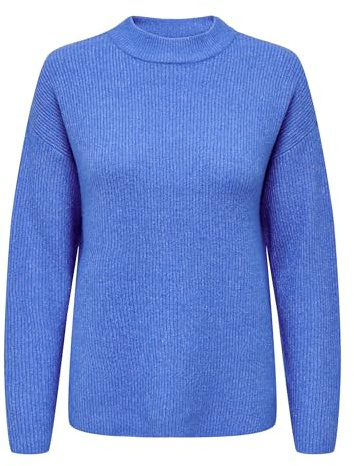 ONLY Neck Pullover Onlcamilla Noos Knt-Jersey de Cuello Redondo L/S, Ultramarine, S para Mujer