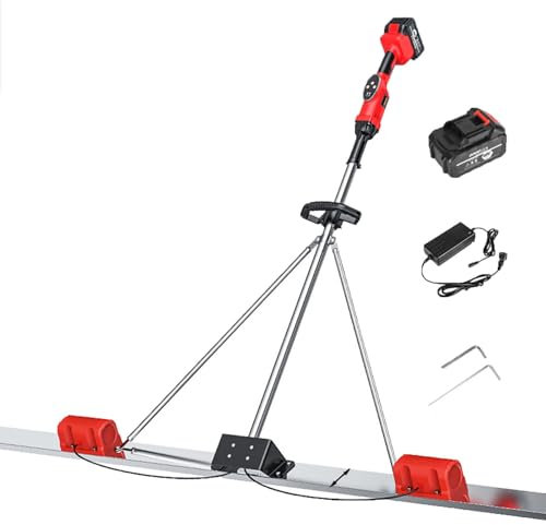 Outil vibrant pour béton, niveleur de surface de ciment pour chape électrique sans fil, outil vibrant pour chape en béton électrique, vibrateur de finition de ciment,2m-OneBattery
