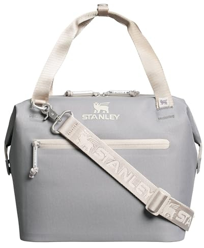 STANLEY All Day Julienne Mini Soft Cooler Bag and Lunch Box 7.4 Quarts | 10 Can Cooler with Handles and Strap | Stays Cold for Hours | Insulated Travel Bag with Zipper | BPA-Free | Stone