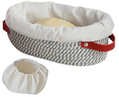 Cestino Per La Lievitazione Ovale, Cestino Per La Lievitazione Pane Bannetons - Cestino Per La Lievitazione In Rattan Con Fodera E Coperchio Lavabili, Ciotola Per La Lievitazione impasto
