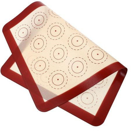 BEBEMOKO Tappetino Da Forno Silicone Multifunzionale Per Macarons Facilmente Lavabile Con Cerchi Per Macarons
