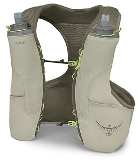 Osprey Duro LT Men's Running Hydration Vest with Hydraulics Soft Flasks - Lightweight Water Pack with Pockets, Sandy Grey, Small