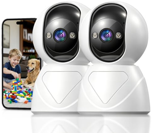 5G/2,4 G säkerhetskamera för inomhusbruk, 1080 P huskameror för babyövervakning/äldre, WiFi CCTV hemkameror, larmsirer, nattvision, tvåvägskommunikation, SD/moln