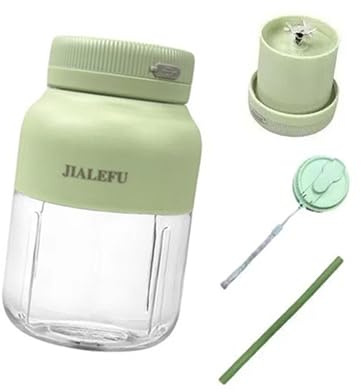 Qianly Mixeur Portable, électrique, Mixeur Personnel pour Fruits, Milk-Shakes, 1 300 ML, pour Le Travail, L'extérieur, La Salle de Sport, Vert