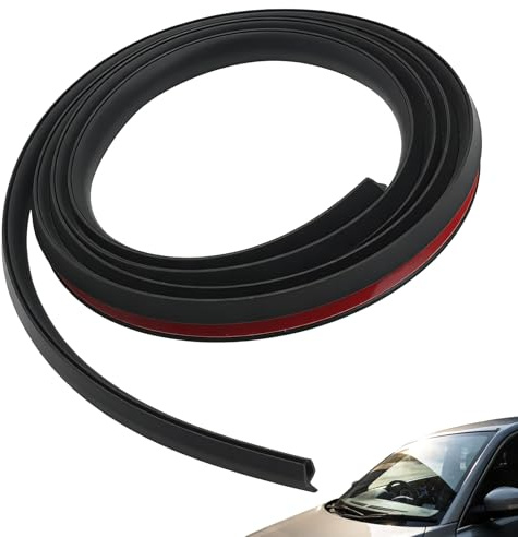 Junta de Goma Universal para Parabrisas y Puertas de Coche, Tira de Sellado de 1,8 m para Vehículos, Aislante Acústico y Protección Contra Agua y Polvo, Fácil Instalación, Color Negro