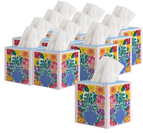 Bumboo | 100% Bamboo Facial Tissues 12 Pack Zodiac Flower Edition | 12x70 Boxes of 3 ply tissues | Multipurpose, Plastic-Free, Eco-Friendly and Sustainable