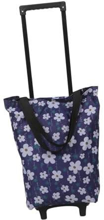 OKUMEYR Carrello Oxford Blu con Ruote della Pieghevole per le Scale, Leggero Carrello Compatto e All'aperti per Shopping