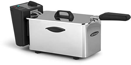 Orbegozo FDR 25 - Freidora profesional, 2,5 L, termostato regulable, indicador luminoso, asa de tacto frío, recogecables, acero inoxidable, 2000 W