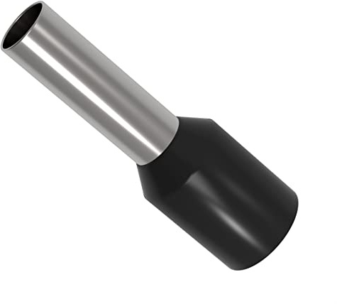 AUPROTEC Trådhylsor från 0,34–50 mm² isolerade 10–1 000 stycken urval: (50 stycken, 6,0 mm² svart)
