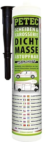 Petec 83300 Scheiben- & Karosseriedichtmasse Kartusche Abtupfbar 310ml