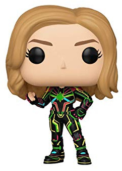 Funko POP! Vinyl Bobble Captain Marvel mit Neon Suit - Vinyl-Sammelfigur - Geschenkidee - Offizielle Handelswaren - Spielzeug Für Kinder und Erwachsene - Movies Fans - Modellfigur Für Sammler