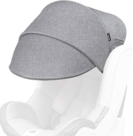 Manito Sun Shade Extender/Auxiliary Canopy for Car Seat (Black Grey)