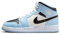 Jordan Nike Air 1 Mid Pre School Schuhe, Eisblau/Schwarz-Segelweiß, 12 Little Kid