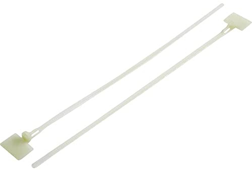 TRU COMPONENTS 1592847 TC-MHVC100203 Fascetta per cavi 101 mm 3.60 mm Trasparente con campo di etichettatura, riutilizz