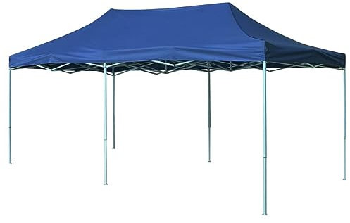 Iiaky Tente Pliable 3 x 6 m Bleu,Tente De Réception,Protection UV