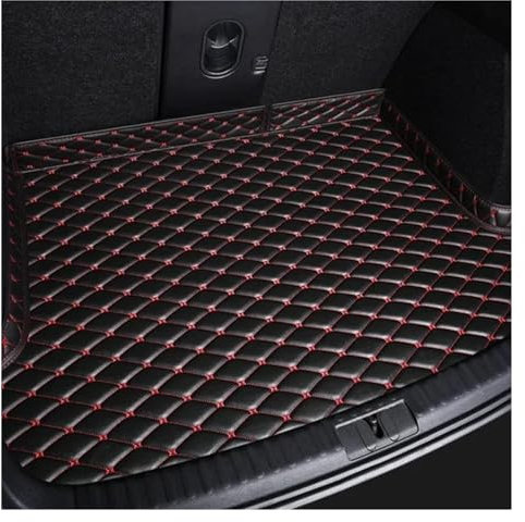 DZSTAIYOUSM Kofferraummatte Für Mercedes Für Benz GLB 5 Sitz 7 Sitz 2020-2022 Stamm Lagerung Schutz Pad Teppich Liner Schwanz Auto Hinten Stamm Matte Kofferraummatten(Schwarz Rot)