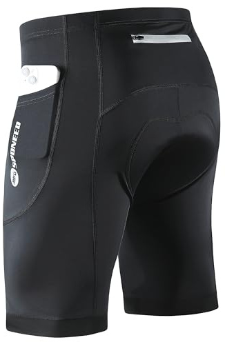 Mens Cycle Pockets Pants Road Biking Wear Bottoms Bike Gear Bicycle Riding Shorts US L Black