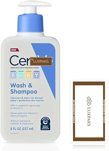 Luxpaks Salvietta compatibile con il detergente e shampoo CeraVe Baby Wash (236,8 g) – per il bagno del bambino senza strappi