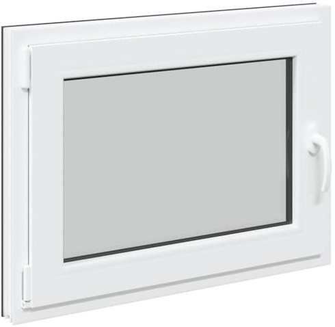 Fenêtre de Cave, Fenêtre de Sous-sol 80x50 cm oscillo-battante DIN gauche anthracite