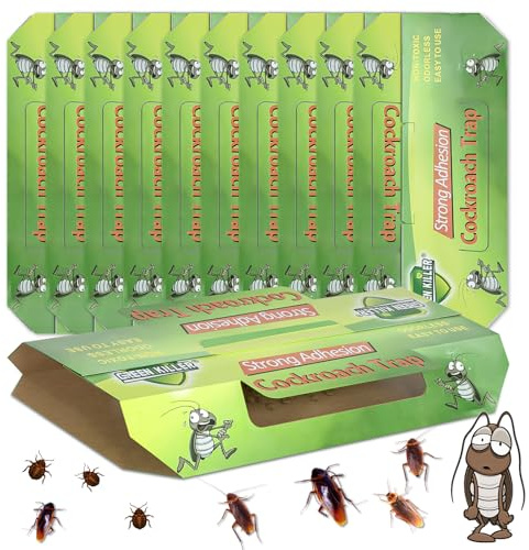 DTXDTech Schabenfalle 10er, Zum Bekämpfen von Kakerlaken, bettwanzen, silberfische, Insekten köderdose - Ungiftige & effektive Einfache Anwendung Ungeziefer Gift für Küche(10 Stück)