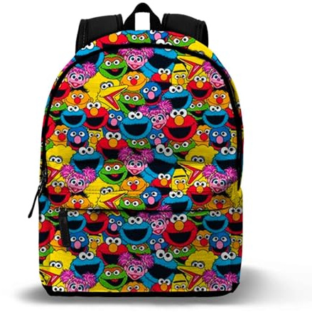 KARACTERMANIA Sesamstraße Collage-FAN HS Rucksack 2.2, Mehrfarbig, 31 x 44 cm, Kapazität 24 L