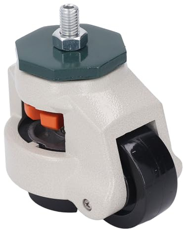 Walfront Nivellierrolle mit Fußpolster, Höhenverstellbare Lenkrolle mit Gewindeschaft und 62-mm-Rad für Schwere Werkbänke und Schränke