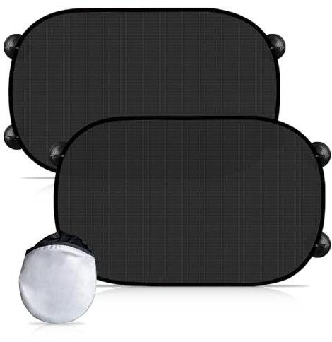 Protección solar para coche para bebé, 2 piezas de protección solar para coche con protección UV, parasol con ventosas, parasol para ventana lateral de coche para bebés y niños, 51 x 30 cm