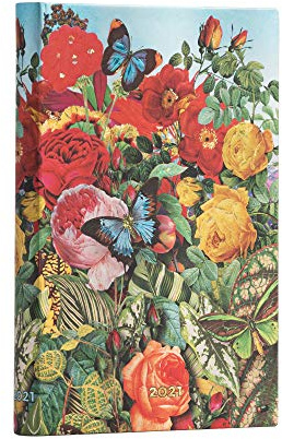 Paperblanks 12-Monatskalender 2020-2021 Naturcollagen | Horizontal | Mini (95 × 140 mm)