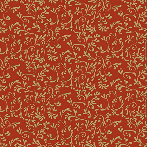 Heyda Heyda 204875530 Faltblätter (Roma) 20 x 20 cm Rot/Gold