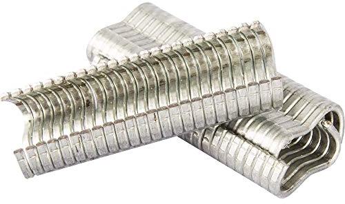 BROWIN® 313314 Clip per Salsicce | 60 Pezzi | Acciaio | 0,2x1,8x0,7