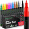 MHSEcoFriendly Fine Acrylic Paint Pens - 12 Pack, 0.7mm Fine Tip | Non Toxic & Waterproof | Pens for Rock Painting, Stone, Pebbles, Glass, Ceramic, Wood & Fabric | Art Supplies for Kids & Adults