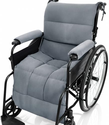Vive Wheelchair Seat Cushion - Comfortable Back Pressure, Pain Relief - for Desk, Office, Car, Gaming Chair - Large, Soft Non-Slip Pillow for Coccyx - Folding Lower Tailbone Support