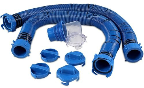 Offgridtec® Avloppsslang set för husbil utan verktyg för dränering av bruksvatten och avloppsvatten