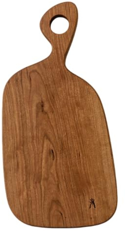 1 Stück Schneidebrett geschwungen Kirsche groß Manufaktur Martinshof Kräuterschneidebrett, Arbeitsbrett, Naturholzbrett, Vesperbrett
