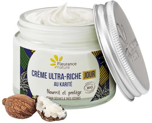 Fleurance Nature- Crème Ultra Riche au Karité 50ml- Cosmetique Bio Certifié Ecocert- Soins visage peaux sèches- 21215