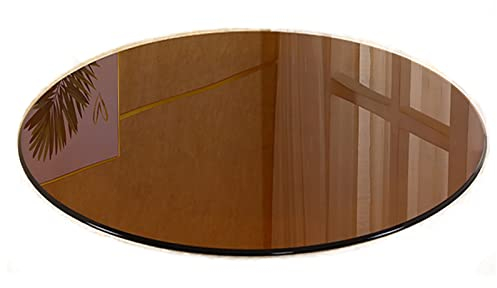 Lazy Susan für Tisch, gehärtetes Glas, Lazy Susan, Drehteller, rund, durchsichtig, für Esstisch, Tablett, Tisch-Organizer, geräuschlos/glatt/Nicht leicht zu entsorgen (Farbe: Silber, Größe: