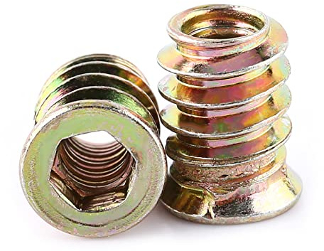 Tuerca De Inserción De 20 Piezas/paquete, Tuerca De Cabeza De Accionamiento Hexagonal Con Zócalo Hexagonal M6 M8 M10, Tuercas De Inserción De Accionamiento De Zócalo Hexagonal De Acero(M6*15mm)
