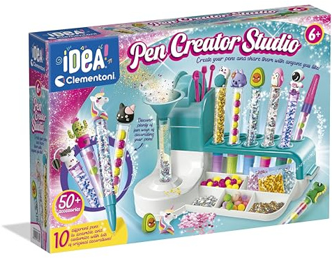 Clementoni - 18780 - Idea - Pen Lab - Kreativt Laboratorium, Färgglada Pennor, Leksak För Barn 6-10 År, Tillverkat I Italien