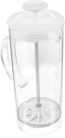 Alipis Cafetera De Vidrio Espumador De Leche Manual Hervidor Para Espumar y Graduada Fácil De Limpiar