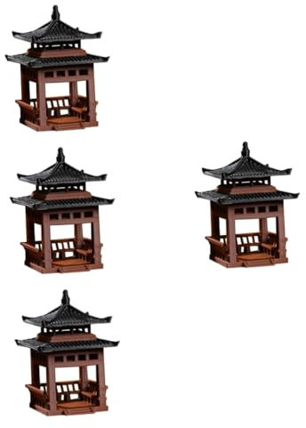 Supvox 4stücke Pagoden-statuen Für Garten Und Aquarium Dekorative Miniatur Für Innen Und Außenbereiche Leicht Und Tragbar Für Bonsai Und