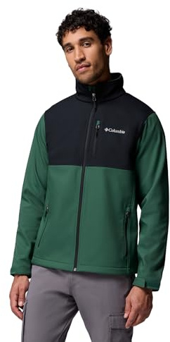 Columbia Ascender Softshell Jacket Chaqueta, Bosque lluvioso/Negro, XL para Hombre