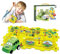 Puzzle Track Car Play Set(13Pcs), Educational Puzzle Racer Kids Car Track Set with Road Signs, and More, Interactive Montessori Cars Toys for 3+ Boys Girls