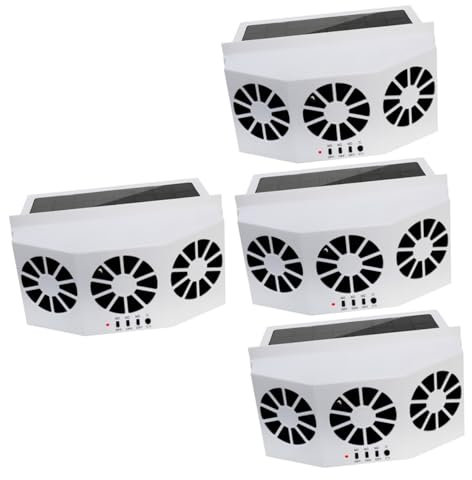 MUCKLILY 4piezas Ventilador Solar Para Automóvil Ventilador De Escape Enfriador De Aire Solar Para Ventana Del Coche Instalación Combatir Olores El Vehículo