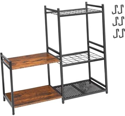 MagiDeal Supporto per Attrezzi da Giardino, Porta Scopa, Porta rastrelli, Pale, Attrezzi da Giardino, portaoggetti per Interni ed Esterni