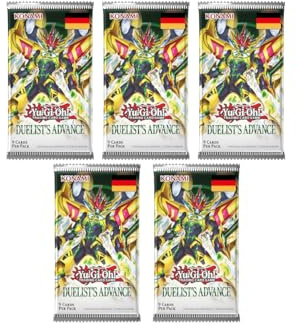 Yu-Gi-Oh! 5X Duelist’s Advance Booster Sammelkarten | DEUTSCH | + Arkero-G 50 Small Card Sleeves