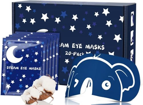 ProCIV Augenmaske Wärmend, Steam Eye Mask, Einweg Selbsterwärmende Augenmasken für Trockene Augen, Augenschwellungen und Gerstenkörner, Schlaf-Geschenkset für Reisenund Familie