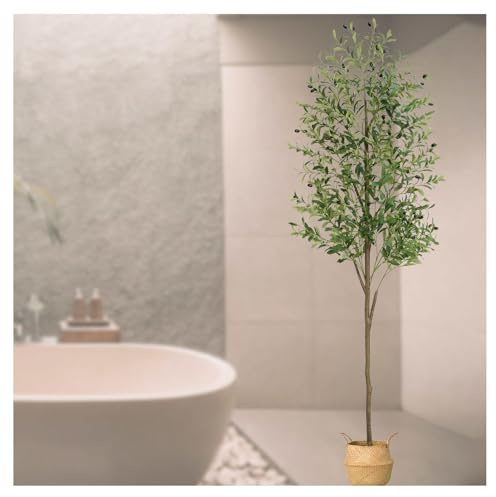 Faux Olivier avec Pot, Arbre Artificielle Interieur Fausse Plante Exterieur Décoration Interieur Maison Balcon Déco