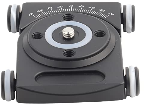 Carrello da Tavolo per Fotocamera, Slider in Alluminio con Ruote in Gomma, Nero, Compatibile con Ball Head e Magic Arm - Movimenti Fluidi, Calibrazione Precisa, Ideale per