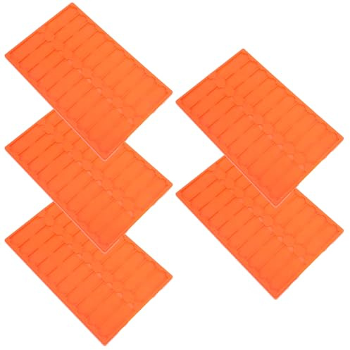 Healifty Porta Vetrini per Microscopio da Laboratorio 5 Pezzi Arancione 20 Slot – Supporto per Asciugatura e Conservazione Vetrini – Accessorio per Gestione Ordinata e Sicurezza Campioni