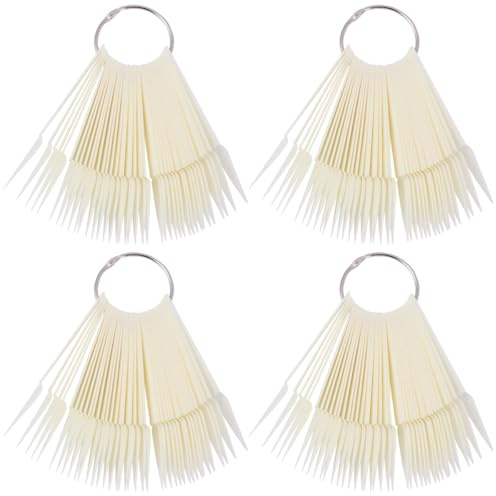 ULTECHNOVO Présentoir à Vernis à Ongles 160 Bâtonnets en Plastique Solide Nuancier pour Nail Art Conseils Pointus Naturels Planche D’Entraînement pour Salon de Manucure et Pédicure
